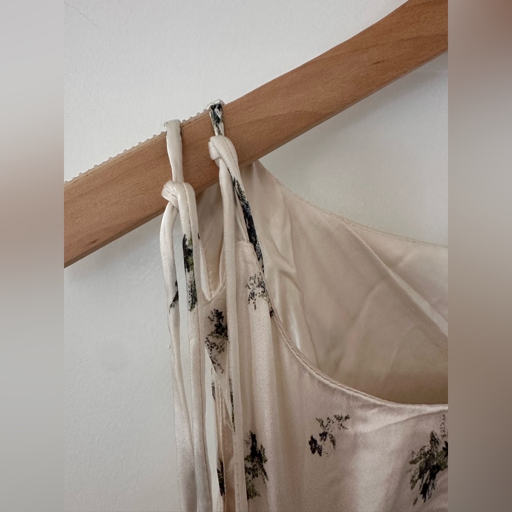 Ganni White Satin Gathered Dress - Size 38/US 6, $495 usd - Picture 10 of 13